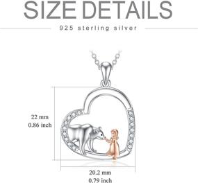 img 1 attached to 🐻 Mama Bear Necklace: A Precious Sterling Silver Gift for Daughters and Women - 18"+2" Length