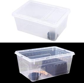 img 4 attached to POPETPOP Breeding Reptile Turtle Enclosure Plastic Container