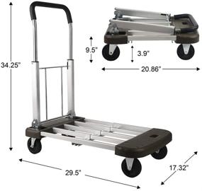 img 2 attached to 🔸 Versatile Foldable Aluminum Platform with Polyurethane Capacity for Efficient Use