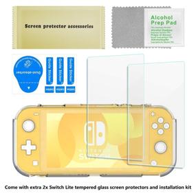 img 1 attached to 🎮 ProCase Nintendo Switch Lite Rubber Case - Slim Soft Shockproof TPU Cover for Nintendo Switch Lite 2019 with 2 Pack Clear Tempered Glass Screen Protectors