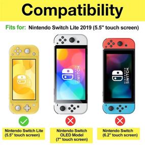 img 3 attached to 🎮 ProCase Nintendo Switch Lite Rubber Case - Slim Soft Shockproof TPU Cover for Nintendo Switch Lite 2019 with 2 Pack Clear Tempered Glass Screen Protectors
