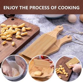 img 1 attached to 🍝 YIDADA Gnocchi Board Butter Paddles - Bamboo Pasta Board Gnocchi Maker, Gnocchi Paddle Pasta Tools, Pack of 2