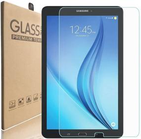 img 3 attached to 📱 Премиум 2 штуки закаленного стекла экран защитника для Samsung Galaxy Tab E 9.6 SM-T560 - Без пузырей, антицарапает, легко установить.