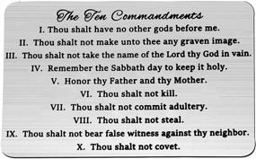 img 4 attached to 📿 Cyting Ten Commandments Engraved Wallet Card - Christian Wallet Insert Gift, Bible Verse Inspired Religious Jewelry for Family & Friends