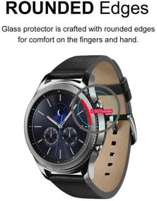 img 1 attached to 📱 Pack of 3 Supershieldz Tempered Glass Screen Protectors for Samsung Galaxy Watch 4 Classic (46mm) / Galaxy Watch 3 (45mm) - Anti Scratch, Bubble Free