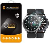 📱 pack of 3 supershieldz tempered glass screen protectors for samsung galaxy watch 4 classic (46mm) / galaxy watch 3 (45mm) - anti scratch, bubble free logo