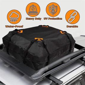 img 3 attached to 🚚 VaygWay Rooftop Cargo Carrier Bag: Waterproof Car Roof Bag for Heavy-Duty Storage - 15 Cubic Feet Capacity - Universal for SUVs and Camping