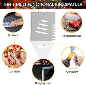 img 1 attached to 🔥 iToncs 2021 BBQ Tools Set, 29 PCS Stainless Steel Grilling Accessories Kit with Case - Great Barbecue Utensil Tool for Men, Dad