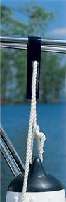 img 1 attached to Taylor Made Products Black Tidy-Ups Boat Fender Adjuster - Ideal for Standard Rails