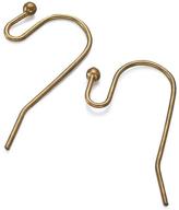 100pcs antique bronze brass s hook ball-end earwire earring hooks for earring dangle making 22x11mm from pandahall logo