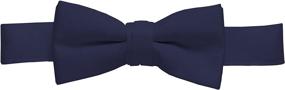 img 4 attached to HoldEm Satin Solid Adjustable Pre Tied Boys' Accessories : Bow Ties