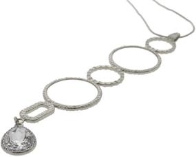 img 2 attached to 👓 Karen Bling Neckglasses Pendant: Stylish Reading Glasses with Superior Chain - Convenient, Discreet, and Easy to Care For - Silver (2.00)