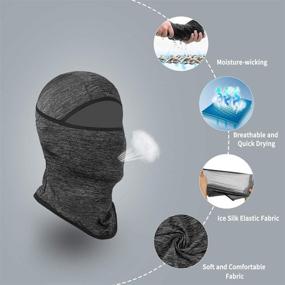 img 3 attached to 🏔️ Achiou Balaclava Face Mask: Ultimate UV Protection Ice Silk for Men and Women - Ideal for Cycling, Climing, and Running