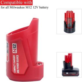 img 3 attached to 🔋 Lasica M12 Battery Charger and Portable Power Source Adapter 48-59-1201, 49-24-2310: Ultimate Companion for Milwaukee M12 Heated Jacket Battery