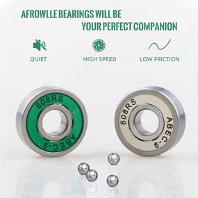 img 1 attached to 🛹 High-Quality Afrowlle ABEC9 ABEC11 Skateboard Bearings: Ideal for Roller, Skateboard, Longboard, Motors, 3D Printer, Fidget Spinners