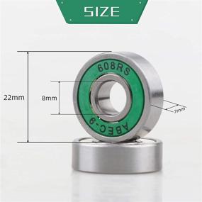 img 2 attached to 🛹 High-Quality Afrowlle ABEC9 ABEC11 Skateboard Bearings: Ideal for Roller, Skateboard, Longboard, Motors, 3D Printer, Fidget Spinners