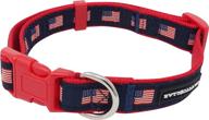 nauticollar patriotic american flag usa adjustable dog collar: show off your pup's patriotic style with this red, white, and blue beauty! logo