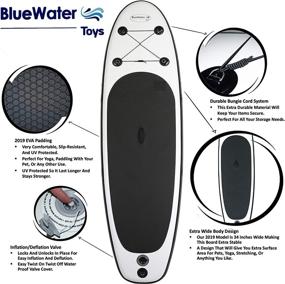 img 3 attached to 🌊 Blue Water Toys 11’ Premium Inflatable Stand Up Paddle Board Set: Enhanced Stability, Support, and Ocean Riding - Ideal for Yoga, SUP - 350lb Limit (Black)