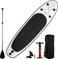 🌊 blue water toys 11’ premium inflatable stand up paddle board set: enhanced stability, support, and ocean riding - ideal for yoga, sup - 350lb limit (black) logo