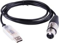 usb to dmx512 3pin xlr interface adapter freestyler software computer pc stage lighting controller dimmer dmxcontrol rs485 serial converter cable support win7/8/10/mac/linux/vista (length:3 логотип