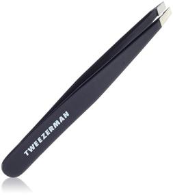 img 1 attached to 🖤 Black Stainless Steel Slant Tweezer by Tweezerman