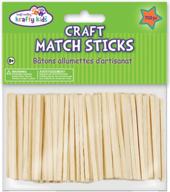 multicraft imports krafty kids cw524 craftwood: natural match sticks for kids' crafts, 2in, 750-piece logo