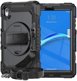 img 4 attached to 📱 SIBEITU Case for Lenovo Smart Tab M8 + Screen Protector | Full Body Protection Cover for Lenovo Tab M8 FHD/HD 2020/2019 | Compatible with TB-8505F TB-8505X/TB-8705F/TB-8705N/TB-8505FS | Black