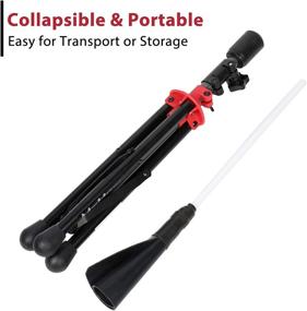 img 2 attached to 🏀 Adjustable Portable Baseball & Softball Batting Tee - McHom Hitting Travel Tee with Collapsible Tripod Base