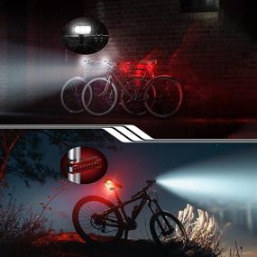 img 1 attached to 🚲 Gymwebeek 2021 Long-Lasting USB Rechargeable Bike Light Set - 5200mAh, 5+5 Light Modes, 360° Rotating Front and Back Bike Light, Includes Batteries