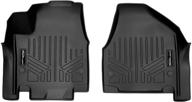 🚗 2017-2021 chrysler pacifica maxliner floor mats 1st row liner set in black logo