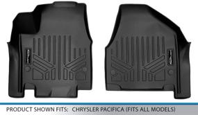 img 1 attached to 🚗 2017-2021 Chrysler Pacifica MAXLINER Floor Mats 1st Row Liner Set in Black