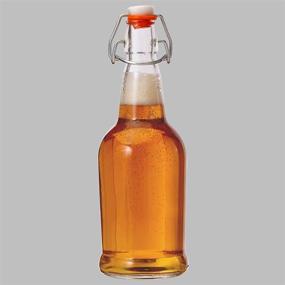 img 3 attached to 🍺 Kitchen Lux Glass Beer Bottles with Swing Top Cap, 6 Pack - Home Brewing Grolsch Bottle Set - Airtight Rubber Silicone Lid for Kombucha, Dressings and More!