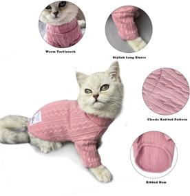 img 1 attached to 🐶 Cute Knitted Classic Small Dog Sweater for Stylish Small Medium Dogs - Perfect for Girls and Boys