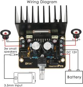 img 1 attached to 🔊 Стерео усилитель модуль: плата усилителя DROK двухканальный 30 Вт + 30 Вт TDA7377 DC 12V класс AB 2.0 цифровой автомобильный усилитель с корпусом для DIY автомобильной аудиосистемы