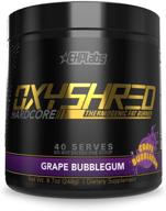 🍇 oxyshred hardcore thermogenic fat burner by ehplabs - grape bubblegum: effective weight loss supplement, energy booster, pre-workout, metabolism booster logo