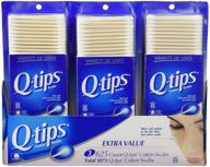 👂 q-tips cotton swabs 1875 count, 3 packs of 625 total, cos-10 logo