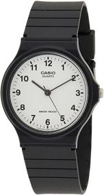 img 4 attached to ⌚ A Sleek Black Casio Men's Quartz Resin Casual Watch- MQ24-7B Review and Features