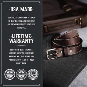 img 2 attached to Men's Dress Casual Black Executive Leather Belts - Premium Accessories