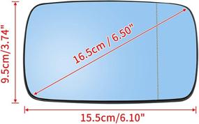 img 2 attached to 🔵 Зеркало бокового вида пассажира с пластиной поддержки - обогреваемое с голубым тонированным стеклом для BMW E39 E46 330i 325i 525i - Продукт высокого качества от uxcell