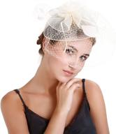 👒 fascinator hat 20s pillbox: stylish headwear for girls and women at cocktail tea parties, weddings, and kentucky derby logo