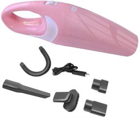 img 4 attached to 🧹 Wakauto Handheld Vacuum: USB Charging Cordless Cleaner for Keyboard, Car, Computer (Pink) – Wet Dry Dual Use