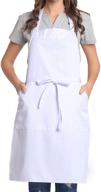 👨 bighas chef bib apron | adjustable with long ties | 18 colors | for men & women | ideal for kitchen cooking logo