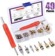 🧊 40pcs air conditioning valve core kit, a/c r12 r134a refrigeration tire valve stem cores with remover tool for most cars - swpeet logo