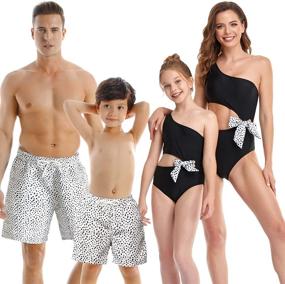 img 3 attached to 👦 Stylish Swimming Shorts for Boys: Explore the Perfect Matching Swimwear Collection from PURFEEL