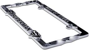 img 1 attached to 🔥 3D Metal License Plate Frame - Superman Man of Steel