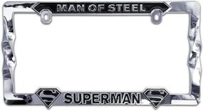 img 3 attached to 🔥 3D Metal License Plate Frame - Superman Man of Steel