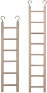 wooden parrot ladder cage climbing toy - 2 piece set, birdie basics (6 step & 8 step) logo