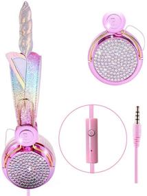 img 3 attached to 🦄 Kids Unicorn Headphones 3.5MM Audio Cable Cartoon Headband, 85dB Volume Limited On-Ear Headphones for Children, Boys, Girls, Teens, Adults, School, Christmas, Parties - Pink Unicorn