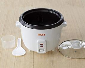 img 1 attached to 🍚 Ideal Kitchen Companion: IMUSA USA GAU-00011 Electric Nonstick Rice Cooker - 3-Cup (Uncooked) 6-Cup (Cooked), White