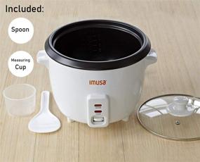 img 2 attached to 🍚 Ideal Kitchen Companion: IMUSA USA GAU-00011 Electric Nonstick Rice Cooker - 3-Cup (Uncooked) 6-Cup (Cooked), White